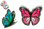 Papillons 3D multi