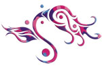 Fleur tribale color�e