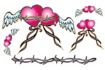 Coeurs barbel�s
