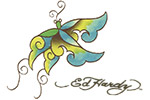 Ed Hardy Papillon vert