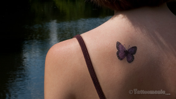 Papillon mauve